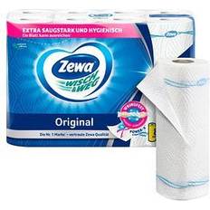 Toiletten- & Küchenpapier Zewa Zewa Küchenrollen WISCH&WEG Original 2-lagig, 8 Rollen