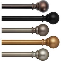 Elrene Cordelia Adjustable Curtain Rod with Ball Finials, 28-48 121.92cm