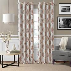 Elrene Navara Medallion Room Darkening Curtain Panel 52 x 84 Inches