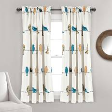 Lush Decor of 2 63"x52" Rowley Birds Light