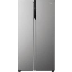 Freestanding Fridge Freezers - Silver Haier HSR5918DNMP American Style Total Silver, White