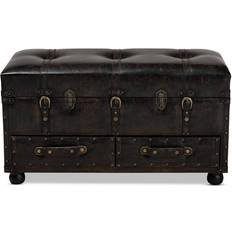 Baxton Studio Ottomans Dark Seating Stool