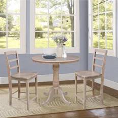 Counter height pedestal table International Concepts 36" Round Dining Table 2