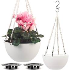 Pots for plants Self Watering Hanging Planter 10" Inch Set of Pots for Plants Macrame Plant