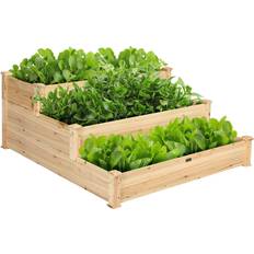 Raised Garden Beds Costway 3 Tier Wooden Raised Garden Bed Planter Kit Flower