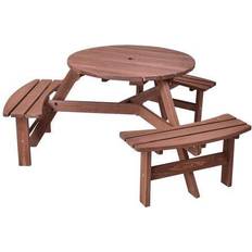 Patio Dining Sets Costway 6 Picnic Patio Dining Set