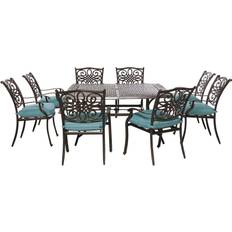 9 piece square dining set Cambridge SEASDN9PCSQ-BLU Seasons 9-Piece Square Patio Dining Set