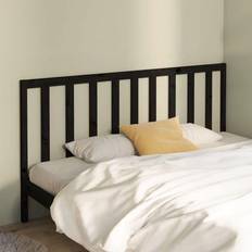 vidaXL Svart 206 x 4 x 100 cm Massiv Furu Sänggavel