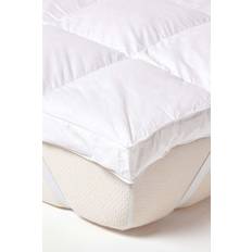 Lit Double Matelas Homescapes Surmatelas En Plumes D'oies, 90 x 190 cm - Blanc Matelas