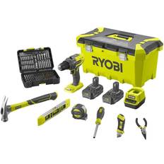 Ryobi Bohrmaschinen & Bohrschrauber Ryobi one akku-schlagbohrschrauber-set 18v akkus werkzeug-set r18pd3-220tah