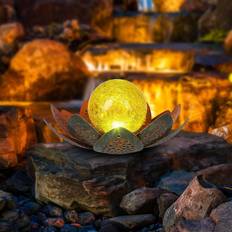 Golden Bodenbeleuchtung Globo Solarleuchte amber gold Bodenbeleuchtung