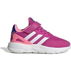 Adidas Elastic Lace Top Strap Shoes - Lucid Fuchsia/Cloud White/Cloud White