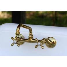 Brass Kitchen Faucets Kingston Brass KS213PB Victorian Brass