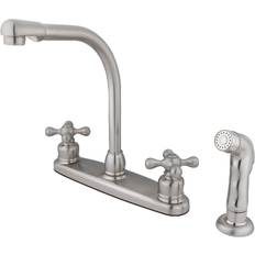 Kingston Brass KB718AXSP Victorian Centerset Kitchen Faucet Brushed N Brushed Nickel