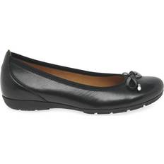 Zehenfrei Halbschuhe Gabor Flache Schuhe Ballerinas - Schwarz