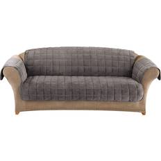 Sure Fit Velvet Deluxe Pet Loose Sofa Cover Gray