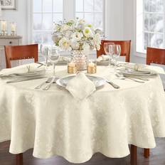 Elrene Caiden Damask Tablecloth White