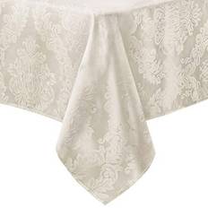 Polyester Cloths & Tissues Elrene Home Fashions Newbridge Barcelona Luxury Damask Tablecloth White, Brown