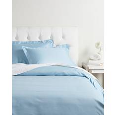 Blauw - Katoen Kussenslopen Superior Solid 600 Thread Count Cotton Rich Deep Pocket Sheet Set