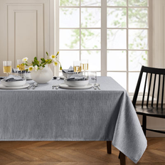 Rectangular Tablecloths Elrene Continental Solid Texture Water and Stain Resistant Tablecloth 52 x 70 Mantel Gris