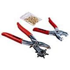 AmTech Eyelet Set With 100pc Eyelets Hole Belt Revolving Punch Plier