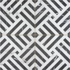 Black Floor Tiles Affinity Tile FPE18GZ Gatzby 17-3/4" Square Floor Tile Matte Porcelain Visual