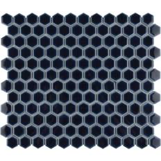 Tiles Affinity Tile FPLH1X Hudson Hex 13-1/4" 11-7/8" Hexagon Geometric Mosaic