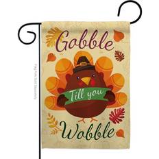 Breeze Decor 13 Gobble Till You Wabble Garden Flag Double-Sided