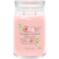 Yankee Candle Lysestager, Lys & Dufte Yankee Candle Rumdufte stearinlys Fresh Cut Roses 567 Duftlys