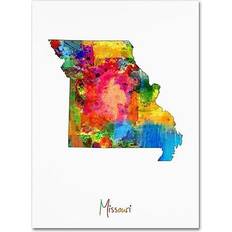 Interior Details Trademark Fine Art 'Missouri Map' Graphic Print on Wrapped Wall Decor