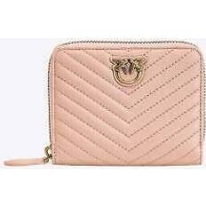 Pinko Portefeuille Carré À Contour Zippé - Rose