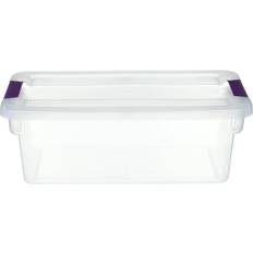 Boxes & Baskets Sterilite 17511712 6 Quart Clearview Latch Storage Container with Plum Handles Storage Box