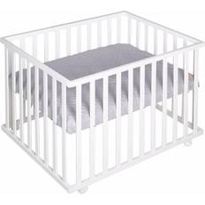 Roba Playpen 75 x 100 cm hvid stil grå 75x100 cm