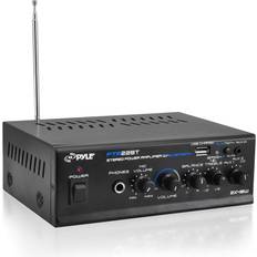 Amplifiers & Receivers Pyle pta22bt 2 x 40w bluetooth pa stereo power amplifier w/usb/sd/aux