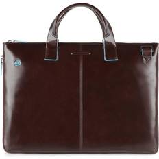 Handtaschen Piquadro slim computer briefcase businesstasche tasche mogano braun