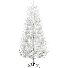 7 foot artificial tree Homcom 7 Foot Snow Flocked Artificial Christmas Tree