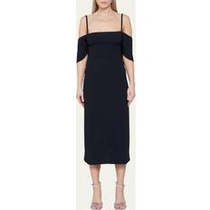 Victoria Beckham Bandeau Midi Dress - Black