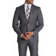 Calvin Klein Men's X-Fit Slim-Fit Stretch Suit Jackets Gray Sharkskin Gray Sharkskin