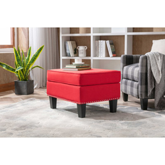 Red Foot Stools Porthos Yule