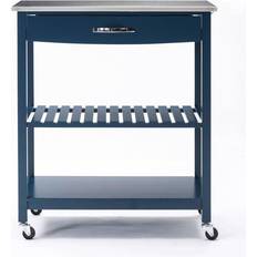 Blue Trolley Tables Boraam Holland Wood Kitchen Cart Trolley Table