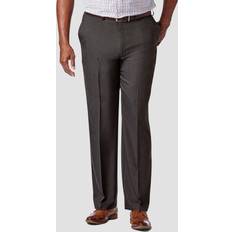 Haggar Men's Big & Tall Cool PRO Classic Fit Flat Front Casual Pants Charcoal Heather 52x30