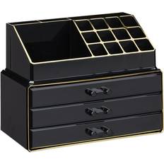 Relaxdays Make Up Organiser 2-piece with Jewellery Box 18.5 x 23.5 x 15 cm