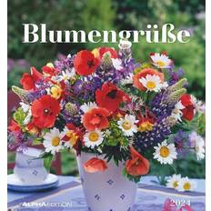 Alpha Blumengrüße 2024 Postkartenkalender Blumen