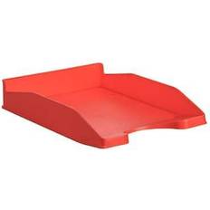 Rojo Bandejas de cartas Staples Bandeja Sobremesa Plastico Color Rojo 345x255x60 mm