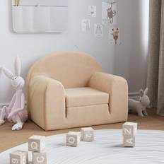 Beige Sessel vidaXL Kindersofa Creme Weich Plüsch Creme, N/A