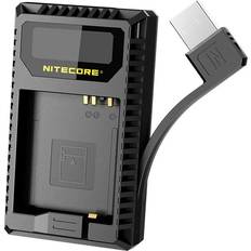 Batterier & Opladere NiteCore ul109 camera usb battery charger for leica bp-dc15-e/dmw-blg1 d-lux