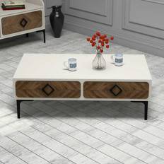 LOTO LIVING Lelia White Coffee Table