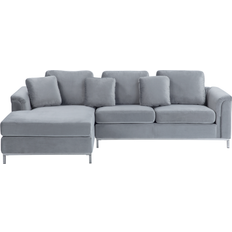 Beliani Højrevendt Velour Sofa