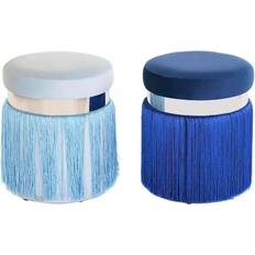 Silver Foot Stools Dkd Home Decor Silver Metal Sky Fringe Foot Stool