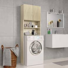 vidaXL Mobile Lavatrice Rovere Sonoma 64x25.5x190 cm Legno Multistrato